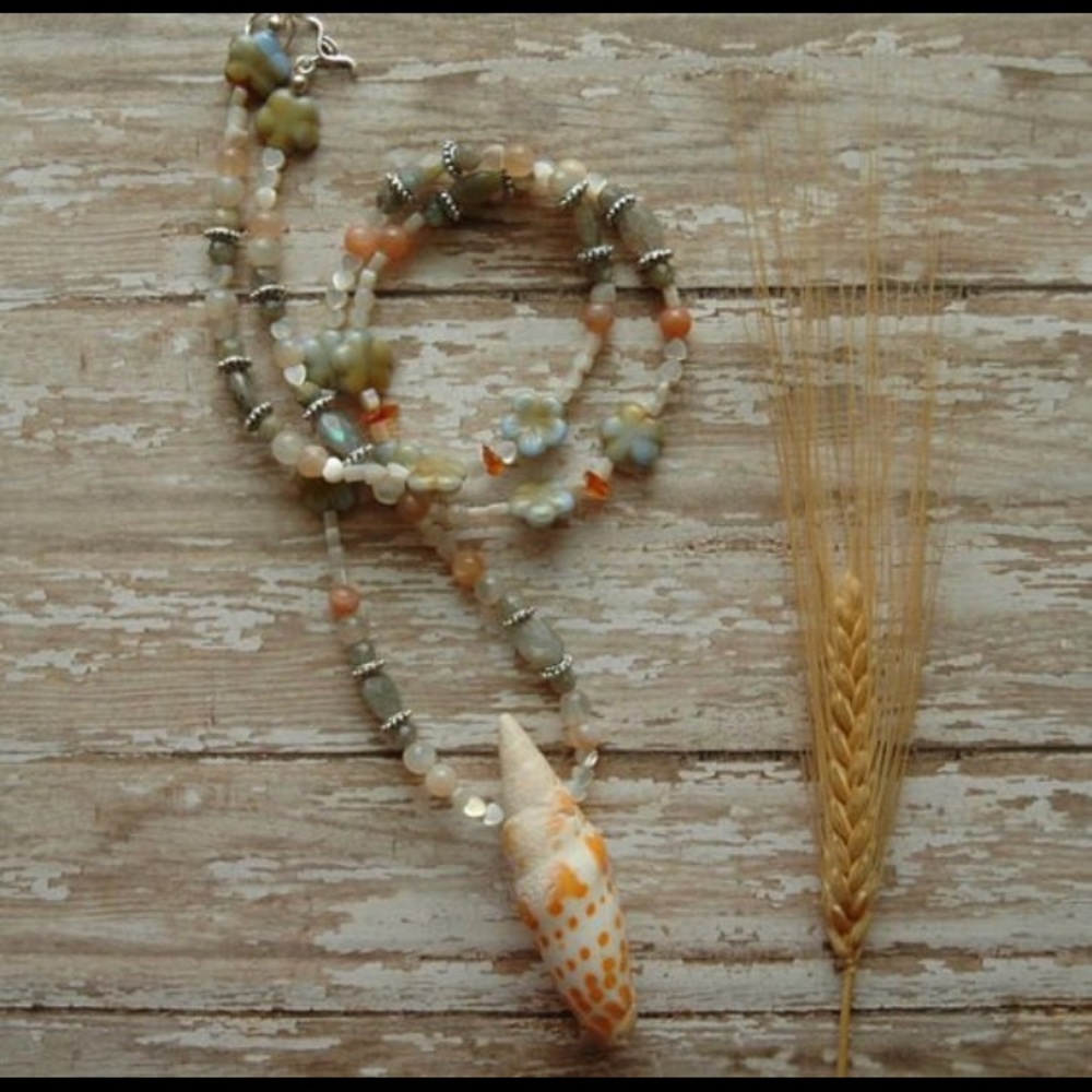 Mermaid Shell Necklace Sea Siren Beach Lover